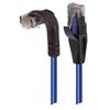 6类直角型RJ45以太网跳线，直通/直角下出线，蓝，1英尺（0.3米）的图片