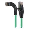 6类直角型RJ45以太网跳线，直通/直角左出线，绿，7英尺（2.1米）的图片
