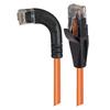 6类直角型RJ45以太网跳线，直通/直角左出线，橙，5英尺（1.5米）的图片