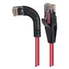6类直角型RJ45以太网跳线，直通/直角左出线，红，10英尺（3米）的图片