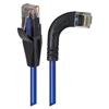6类直角型RJ45以太网跳线，直通/直角右出线，蓝，1英尺（0.3米）的图片