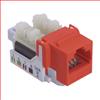 6类Keystone水晶头母座，110/RJ45（8×8）水晶头，EIA568A/B，红的图片
